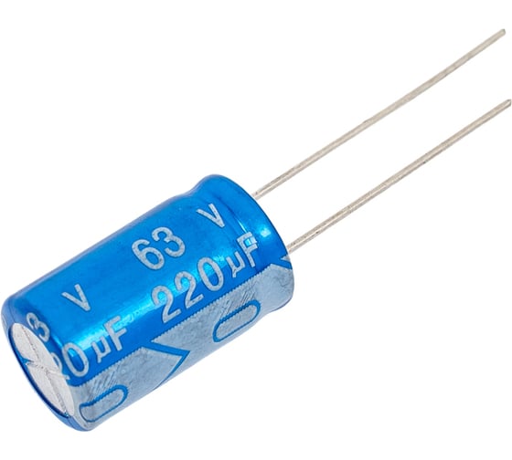 Конденсатор электролитический JB Capacitors, 220мкФ, 63В, 105C, 10x16 / P:5 мм, JRB1J221M05001000160000B-225