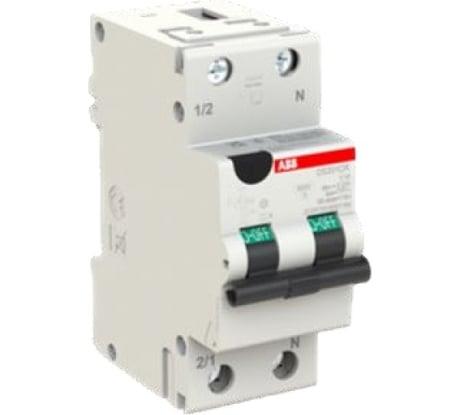 Дифференциальный автомат (АВДТ) ABB 2-полюсный (1P+N) 20А C 30мА тип AC 6кА DS201CR 2CSR755080R1204