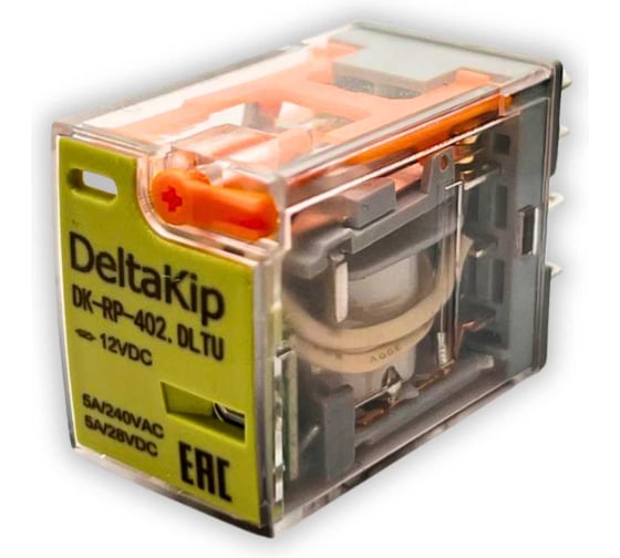 Промежуточное реле DELTAKIP DK-RP (402.DLTU, 4 конт., 12V DC) DK-K0000001