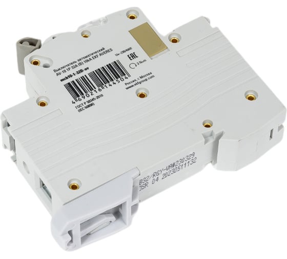 Автоматический выключатель EKF AV-10, 1P, 32A, 10kA, AVERES mcb10-1-32B-av