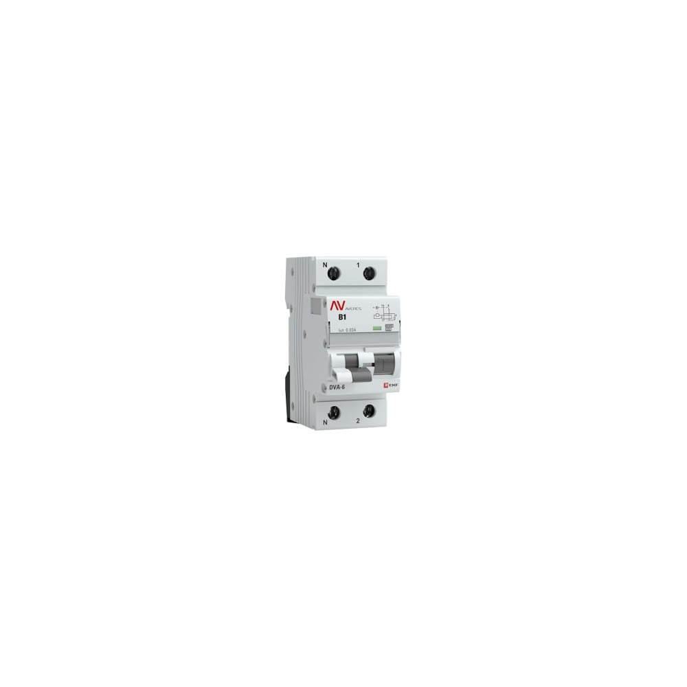 Дифференциальный автомат EKF DVA-6, 1P+N, 1А, 30мА, 6кА, AVERES, SQ ...