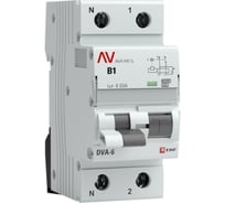 Дифференциальный автомат EKF DVA-6, 1P+N, 1А, 30мА, 6кА, AVERES, SQ rcbo6-1pn-1B-30-a-av