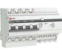 Дифференциальный автомат EKF АД-4, 16А/100мА, 4,5кА, PROxima, SQ DA4-16-100-pro