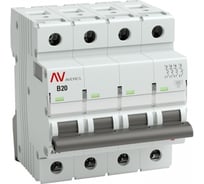 Выключатель автоматический EKF AV-6, 4P, 20A, 6kA, AVERES, SQ mcb6-4-20B-av