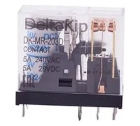 Промежуточное реле DELTAKIP Delta-Kip в компактном корпусе DK-MR (203D, 24V DC, 5А) DK-K0000006 1