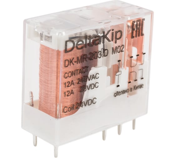 Промежуточное реле DELTAKIP Delta-Kip в компактном корпусе DK-MR (203D[М02], 24V DC, 12А, IP68) DK-K0000006.1