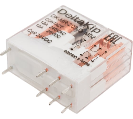 Промежуточное реле DELTAKIP Delta-Kip в компактном корпусе DK-MR (203D[М02], 24V DC, 12А, IP68) DK-K0000006.1
