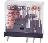 Промежуточное реле DELTAKIP Delta-Kip в компактном корпусе DK-MR (207A, 220V AC, 5А,) DK-K0000005