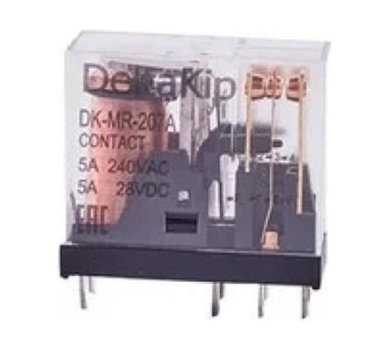 Промежуточное реле DELTAKIP Delta-Kip в компактном корпусе DK-MR (207A, 220V AC, 5А,) DK-K0000005 1