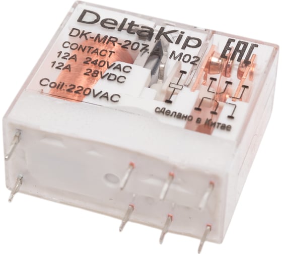 Промежуточное реле DELTAKIP Delta-Kip в компактном корпусе DK-MR (207A[М02], 220V AC ,12А, IP68) DK-K0000005.1