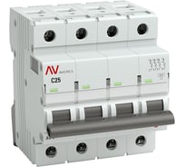 Автоматический выключатель EKF AV-10, 4P, 25A, 10kA, AVERES, SQ mcb10-4-25C-av