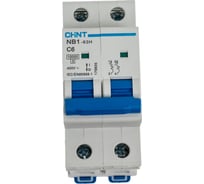Выключатель автоматический модульный CHINT 2п C 6А 10кА NB1-63H (R) 179835