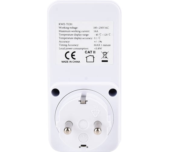Розетка с таймером FERON TM27 электронная мощность 3600W/16A, 48972