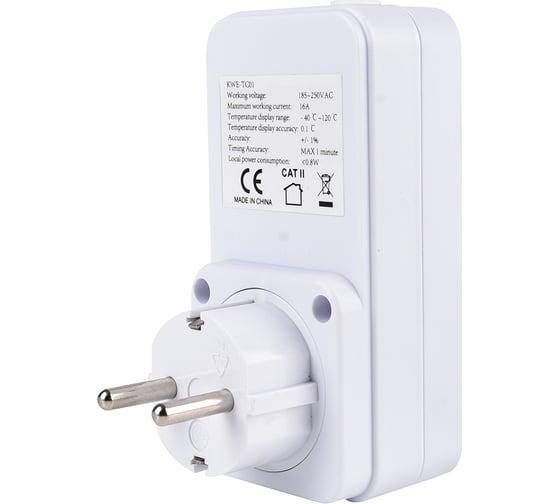 Розетка с таймером FERON TM27 электронная мощность 3600W/16A, 48972