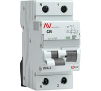 Дифференциальный автомат EKF AVERES DVA-6, 1P+N, 25А, 30мА, 6кА, SQ rcbo*6-1pn-25C-30-a-av