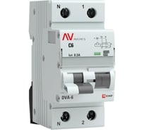 Дифференциальный автомат EKF AVERES DVA-6, 1P+N, 6А, 300мА, 6кА, SQ rcbo*6-1pn-6C-300-a-av