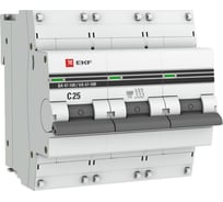 Автоматический выключатель EKF 3P 25А 10kA ВА 47-100 PROxima mcb47100-3-25C-pro