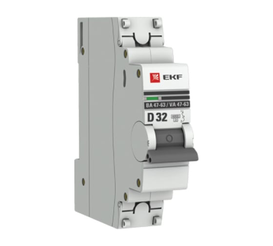 Автоматический выключатель EKF PROxima ВА 47-63 1P, 32А, 6кА mcb4763-6-1-32D-pro