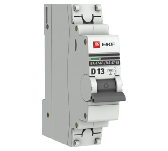 Автоматический выключатель EKF 1P 13А 4,5kA ВА 47-63 (120 шт.) PROxima mcb4763-1-13D-pro 1
