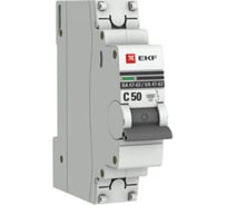 Автоматический выключатель EKF PROxima ВА 47-63 1P, 50А, 6кА, SQ mcb4763-6-1-50C-pro