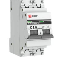 Автоматический выключатель EKF PROxima ВА 47-63 2P, 1,6А, 4,5kA mcb4763-2-1.6C-pro