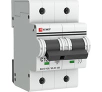 Автоматический выключатель EKF PROxima ВА 47-125, 2P, 125А, 15кА mcb47125-2-125C