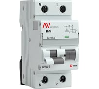 Дифференциальный автомат EKF DVA-6 1P+N 20А 100мА 6кА AVERES rcbo6-1pn-20B-100-ac-av
