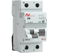 Дифференциальный автомат EKF DVA-6 1P+N 40А 100мА 6кА AVERES rcbo6-1pn-40D-100-a-av