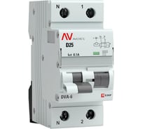 Дифференциальный автомат EKF DVA-6 1P+N 25А 100мА 6кА AVERES rcbo6-1pn-25D-100-ac-av
