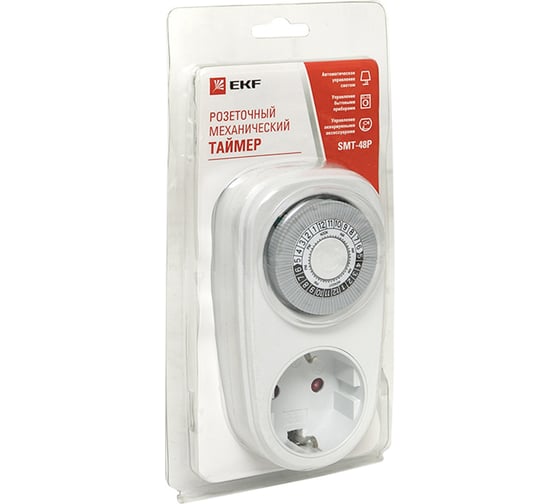 Розеточный механический таймер EKF 16A суточный PROxima SMT-48p