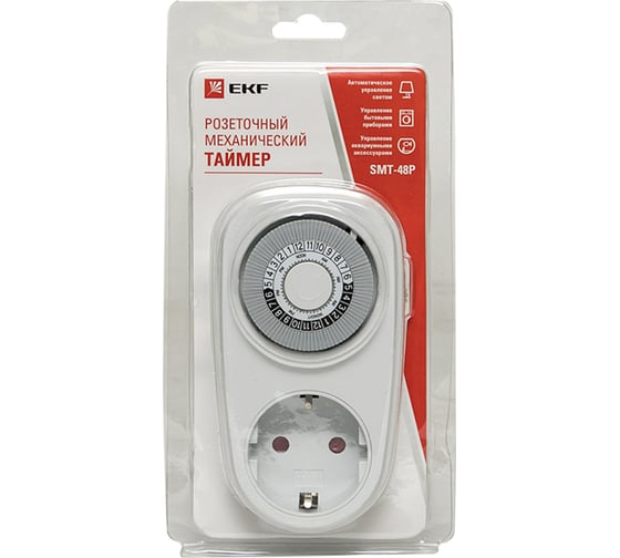 Розеточный механический таймер EKF 16A суточный PROxima SMT-48p