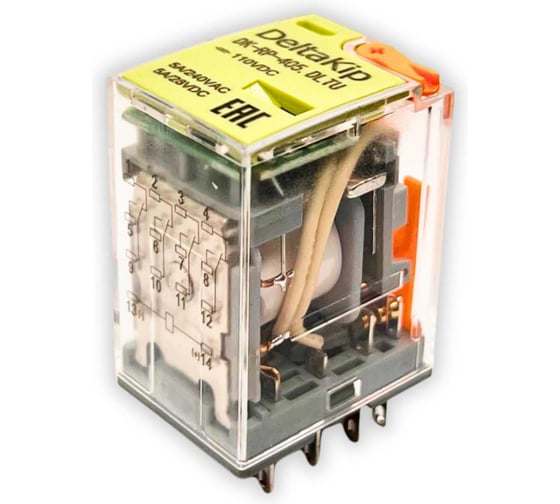 Промежуточное реле DELTAKIP DK-RP (405.DLTU, 4 конт., 110V DC) DK-K0000032.1