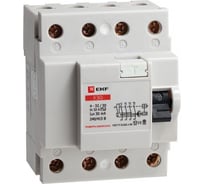 Устройство защитного отключения EKF, УЗО, 4P, 16А/30мА, электромеханическое SQelcb-4-16-30-em