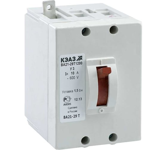 Автоматический выключатель КЭАЗ ВА21-29Т-120010-16А-6Iн-600DC-У3 101383