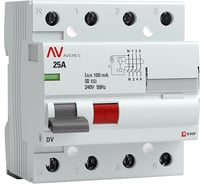 Устройство защитного отключения EKF DV, 4P, 25А/100мА, S AVERES, SQ rccb-4-25-100-s-av