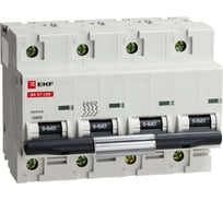 Автоматический выключатель EKF ВА 47-100, 4P, 125А, 10kA SQmcb47100-4-125D