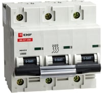Автоматический выключатель EKF ВА 47-100, 3P, 35А, 10kA SQmcb47100-3-35D