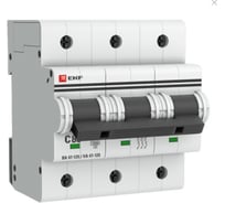 Автоматический выключатель EKF PROxima ВА 47-125, 3P, 80А, 15кА mcb47125-3-80C
