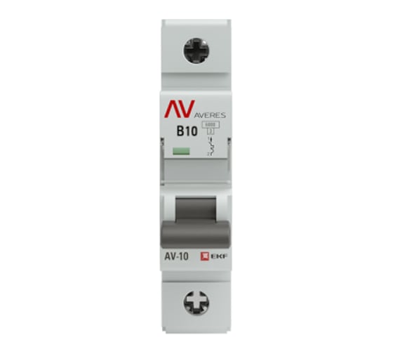 Автоматический выключатель EKF AVERES AV-10, 1P, 10A, 10kA mcb10-1-10B-av
