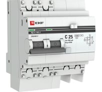 Дифференциальный автомат EKF АД-2, 25А/300мА, 4,5кА, PROxima, 32 шт. DA2-25-300-pro