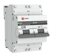 Автоматический выключатель EKF PROxima ВА 47-100, 2P, 25А, 10kA mcb47100-2-25C-pro