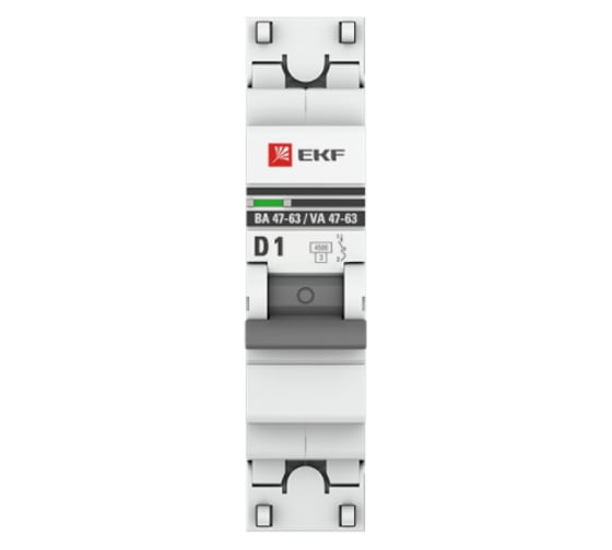 Автоматический выключатель EKF PROxima ВА 47-63, 1P, 1А, 4,5kA mcb4763-1-01D-pro