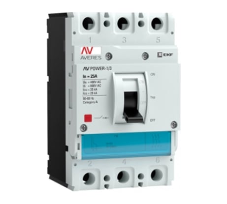 Автоматический выключатель EKF AV POWER-1/3, 25А, 35kA, TR 1 шт. mccb-13-25-TR-av