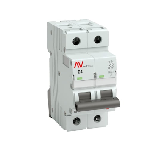 Автоматический выключатель EKF AVERES AV-10, 2P, 4A, 10kA mcb10-2-04D-av