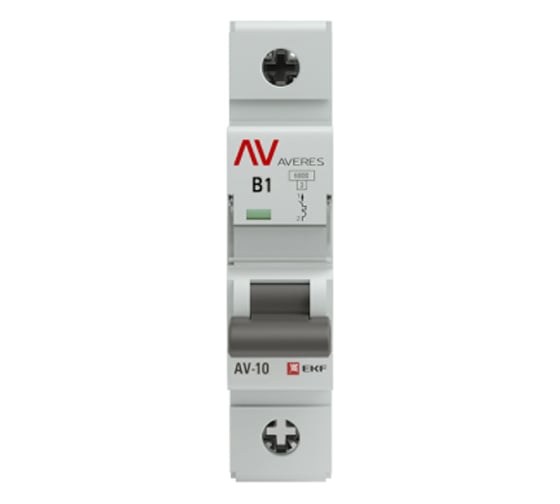 Автоматический выключатель EKF AVERES AV-10, 1P, 1A, 10kA mcb10-1-01B-av