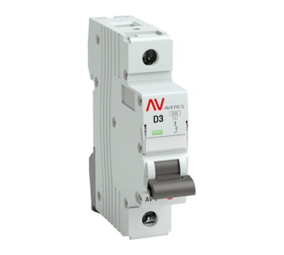 Автоматический выключатель EKF AVERES AV-10, 1P, 3A, 10kA mcb10-1-03D-av