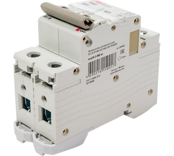 Автоматический выключатель EKF AVERES AV-10, 2P, 40A, 10kA mcb10-2-40B-av