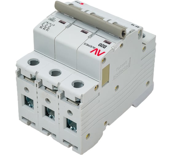 Автоматический выключатель EKF AVERES AV-10, 3P, 20A, 10kA mcb10-3-20D-av