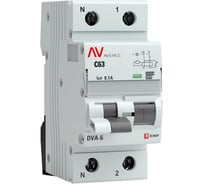 Дифференциальный автомат EKF DVA-6 1P+N 63А 100мА 6кА AVERES SQrcbo6-1pn-63D-100-a-av