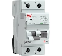 Дифференциальный автомат EKF DVA-6 1P+N 63А 30мА 6кА AVERES SQrcbo6-1pn-63C-30-ac-av